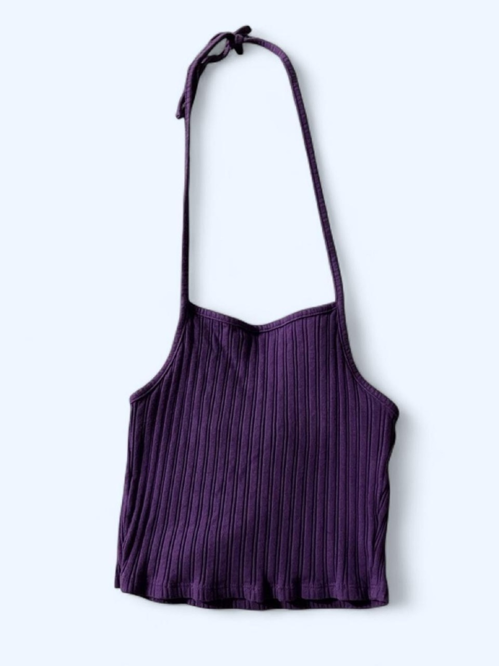 Better Be Purple Ribbed Halter Camisole